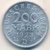 200 марок 1923 год D Германия Веймарская Республика Состояние VF