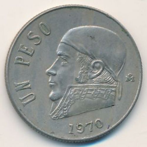1 песо 1970 год Мексика