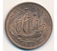 1/2 пенни 1965 год Великобритания haif penny Елизавета II