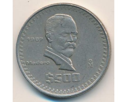 500 песо 1987 год Мексика Мадеро
