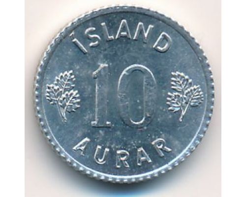 10 эйре 1970 год Исландия (аурар)