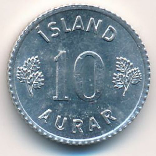 10 эйре 1970 год Исландия (аурар)