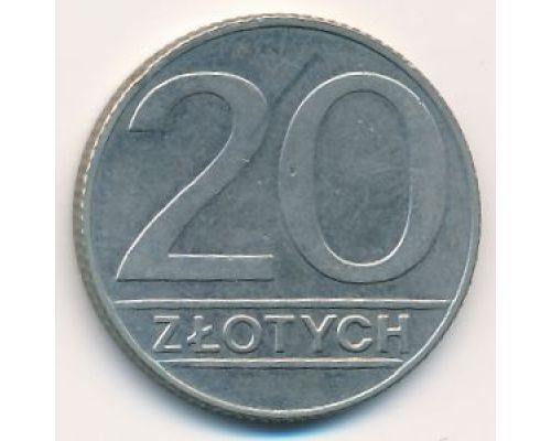 20 злотых 1990 год Польша