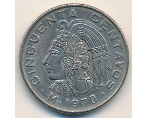 50 сентаво 1970 год Мексика