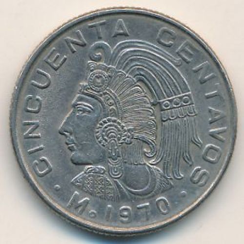 50 сентаво 1970 год Мексика