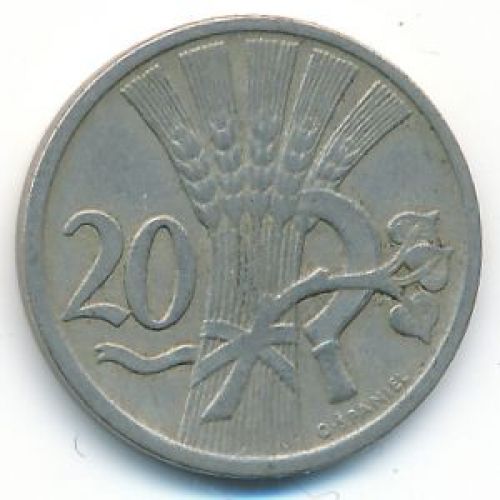 20 гелеров 1928 год Чехословакия Состояние VF