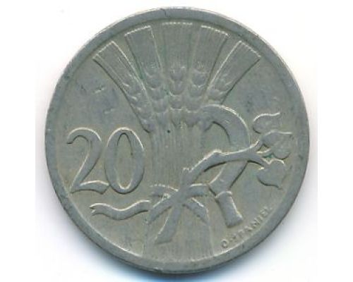 20 гелеров 1924 год Чехословакия Состояние VF