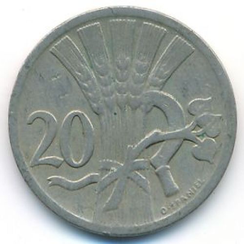 20 гелеров 1924 год Чехословакия Состояние VF