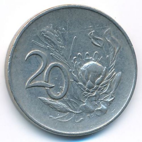 20 центов 1965 год ЮАР