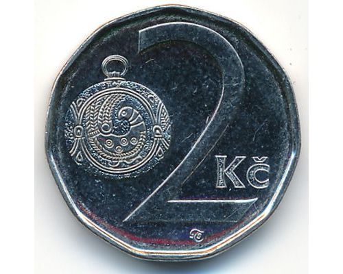2 кроны 1998-2020 год Чехия