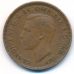 1/2 пенни 1943 год Великобритания haif penny Георг IV