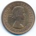 1/2 пенни 1954 год Великобритания haif penny Елизавета II