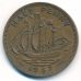 1/2 пенни 1957 год Великобритания haif penny Елизавета II