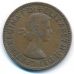 1/2 пенни 1957 год Великобритания haif penny Елизавета II