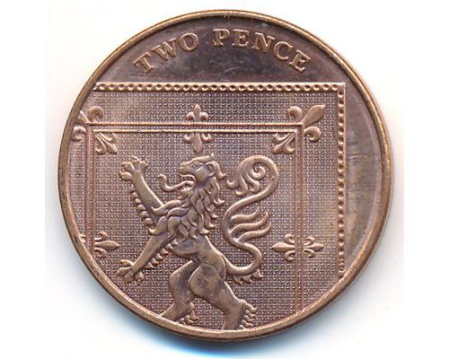 2 пенса 2008 год Великобритания Елизавета II