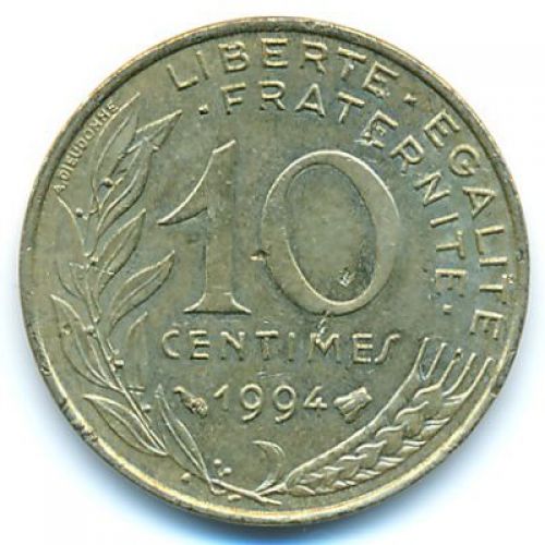 10 сентим 1994 год Франция bee