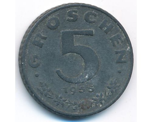 5 грошей 1955 год Австрия