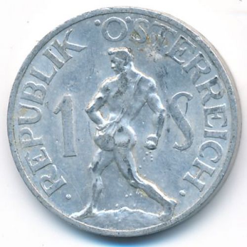 1 шиллинг 1952 год Австрия Сеятель