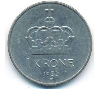 1 крона 1982 год Норвегия