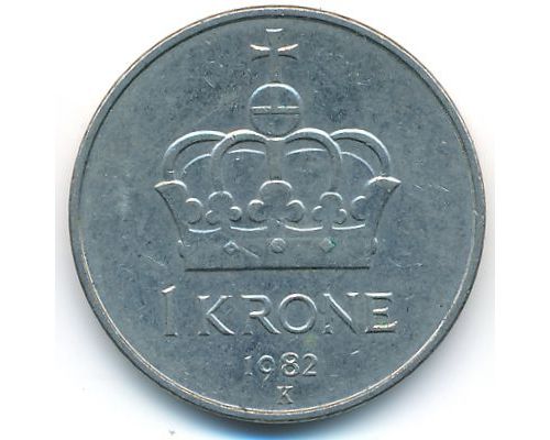 1 крона 1982 год Норвегия