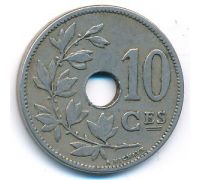 10 сентим 1904 год Бельгия BELGIQUE состояние VF