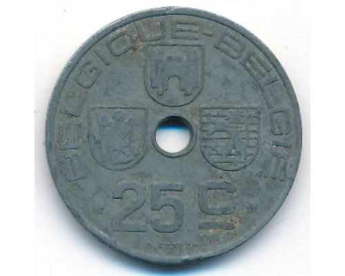 25 сентим 1942 год Бельгия BELGIQUE-BELGIE