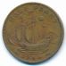 1/2 пенни 1944 год Великобритания haif penny Георг IV
