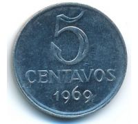 5 сентаво 1969 год Бразилия