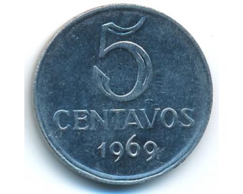 5 сентаво 1969 год Бразилия