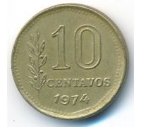 10 сентаво 1974 год Аргентина