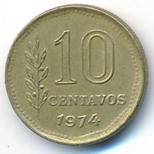 10 сентаво 1974 год Аргентина