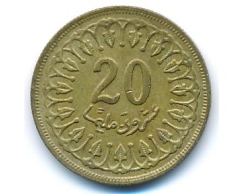 20 миллим 1983 год Тунис
