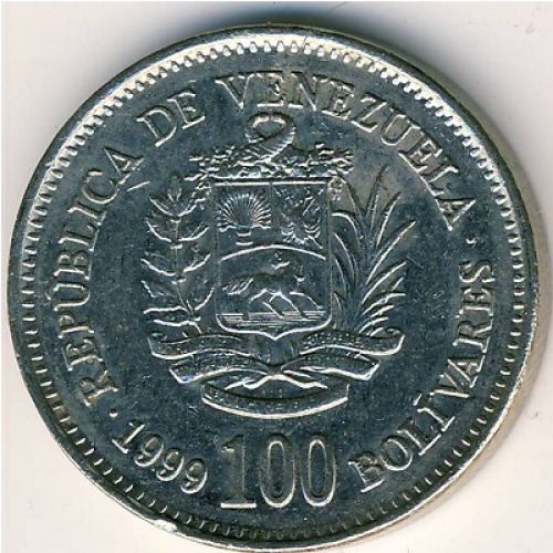 100 боливар 1999 год Венесуэла