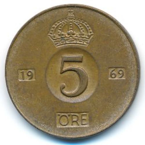 5 эре 1969 год Швеция