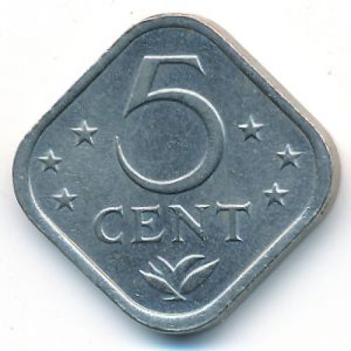 5 центов 1975 год Антильские острова