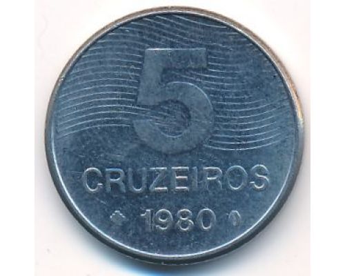 5 крузейро 1980 год Бразилия
