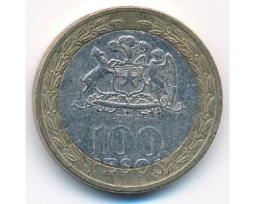 100 песо 2008 год Чили Индеец Мапуче