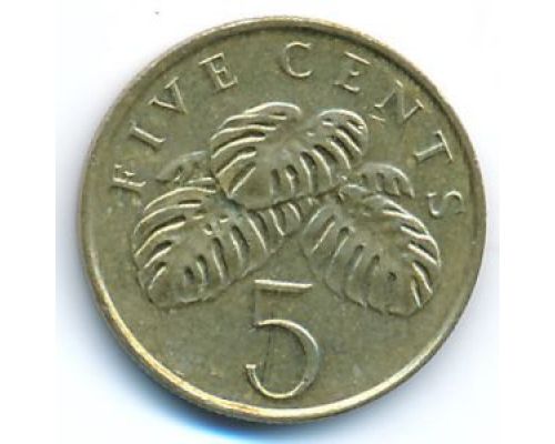5 центов 1995 год Сингапур