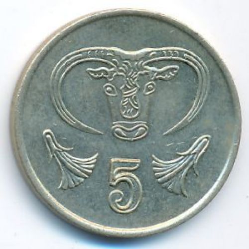 5 центов 1990 год Кипр