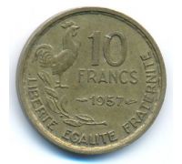 10 франков 1957 год Франция Петух
