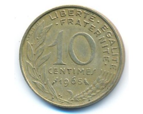 10 сентим 1965 год Франция