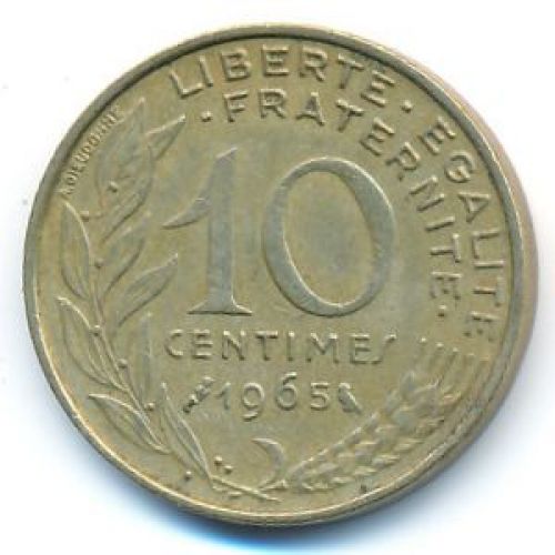 10 сентим 1965 год Франция