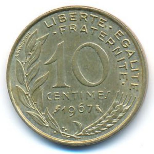 10 сентим 1967 год Франция