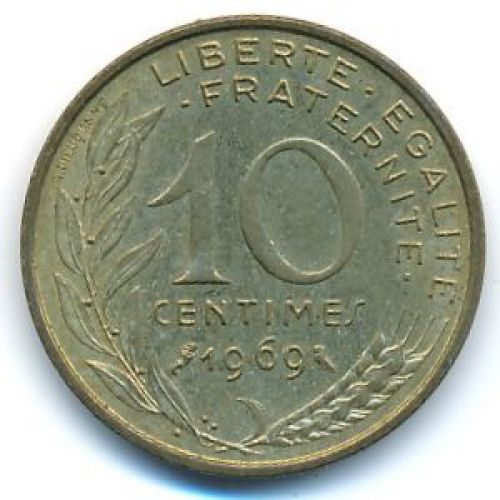 10 сентим 1969 год Франция