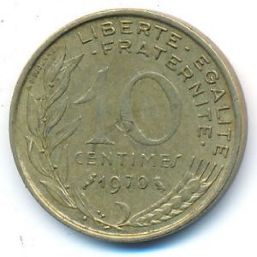 10 сентим 1970 год Франция