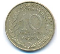 10 сентим 1974 год Франция
