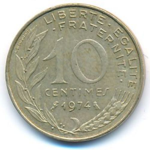 10 сентим 1974 год Франция