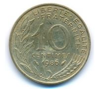 10 сентим 1986 год Франция