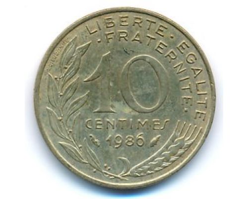 10 сентим 1986 год Франция