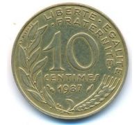 10 сентим 1987 год Франция